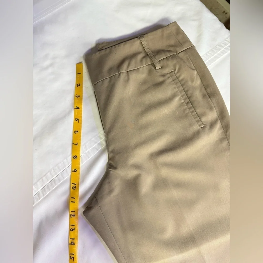 SANDRO Khaki cuff leg crop pants size 10 - Picture 4 of 12